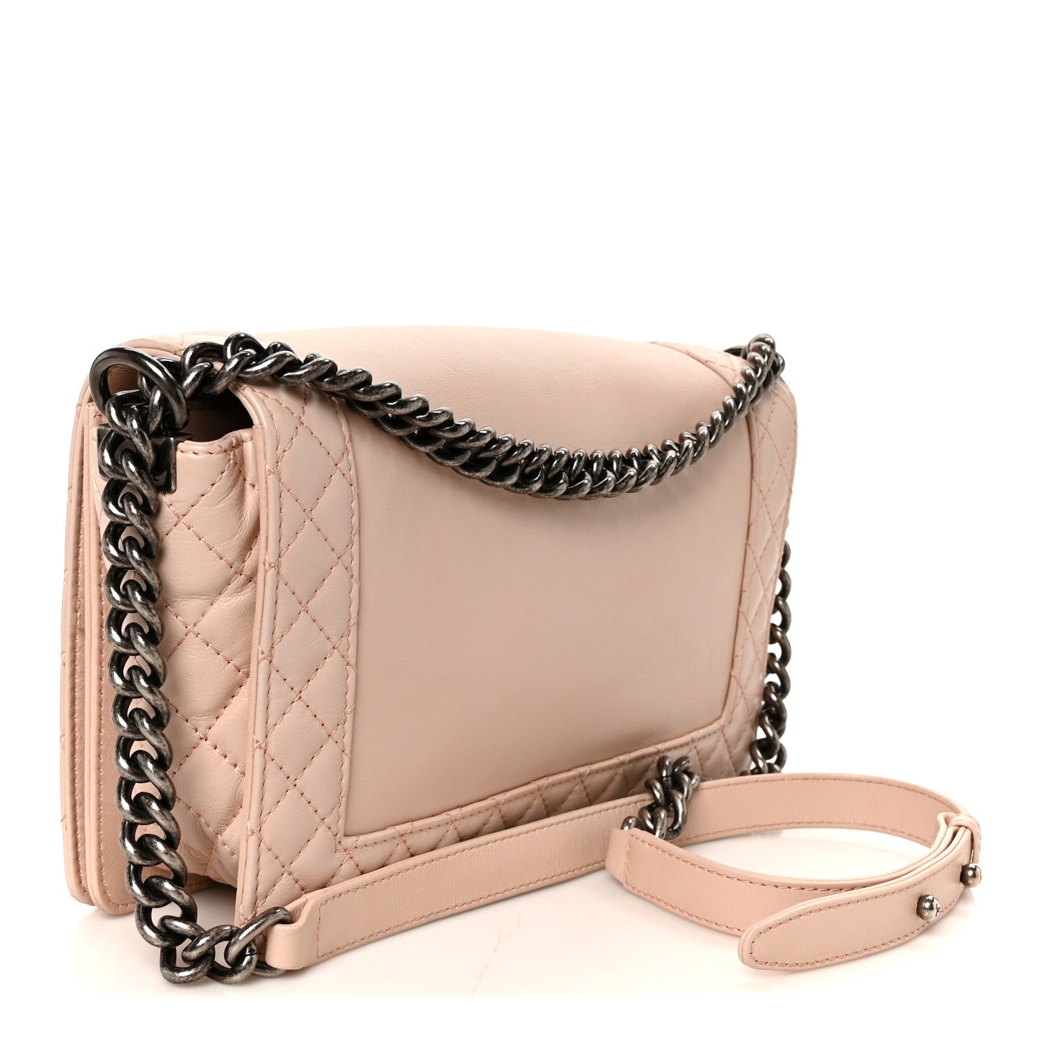 Chanel Calfskin New Medium Boy Reverso Flap Light Pink 3 of 12