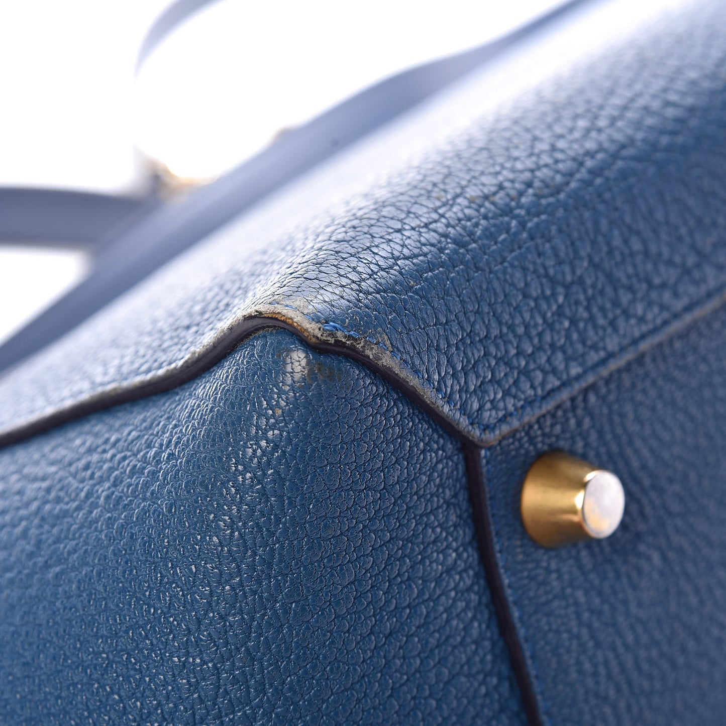 Goatskin Smooth Calfskin Mini Belt Bag Sea