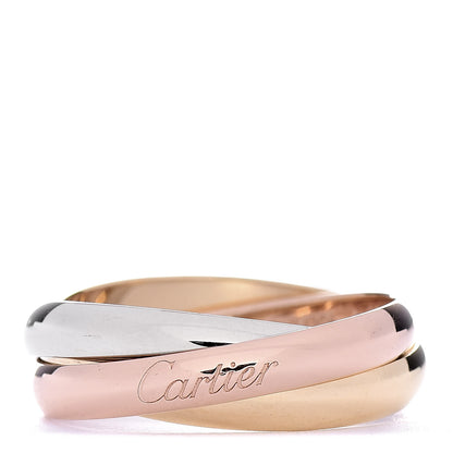 Cartier 18K Pink Yellow White Gold Small Trinity Ring 52 6 1 of 6