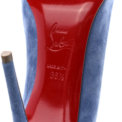 Christian Louboutin Veau Velours Pigalle Follies 100 Pumps 36.5 Jeans 6 of 7