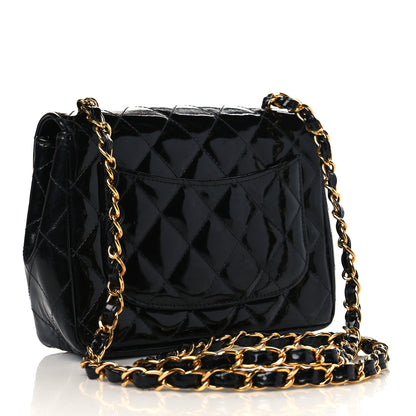 Chanel Patent Calfskin Quilted Mini Square Flap Black 3 of 8