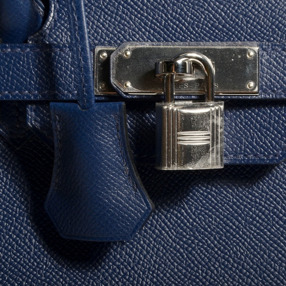 Epsom Birkin 35 Bleu Saphir