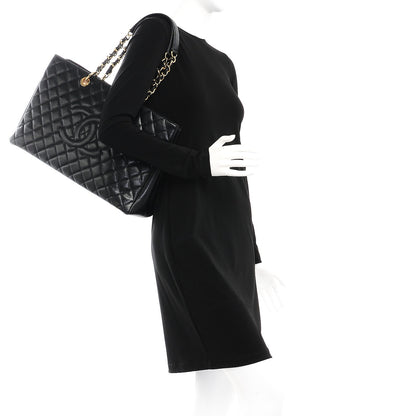 Chanel Caviar Quilted XL Grand Shopping Tote GST Black 2 of 11