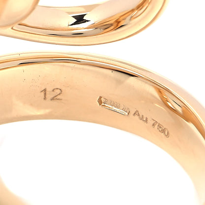 Gucci 18K Yellow Gold Horsebit Bypass Ring 52 6 5 of 5