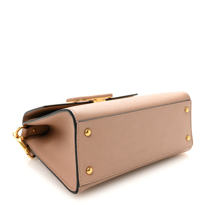 Valentino Garavani Grainy Calfskin Small VSling Top Handle Bag Poudre 4 of 9