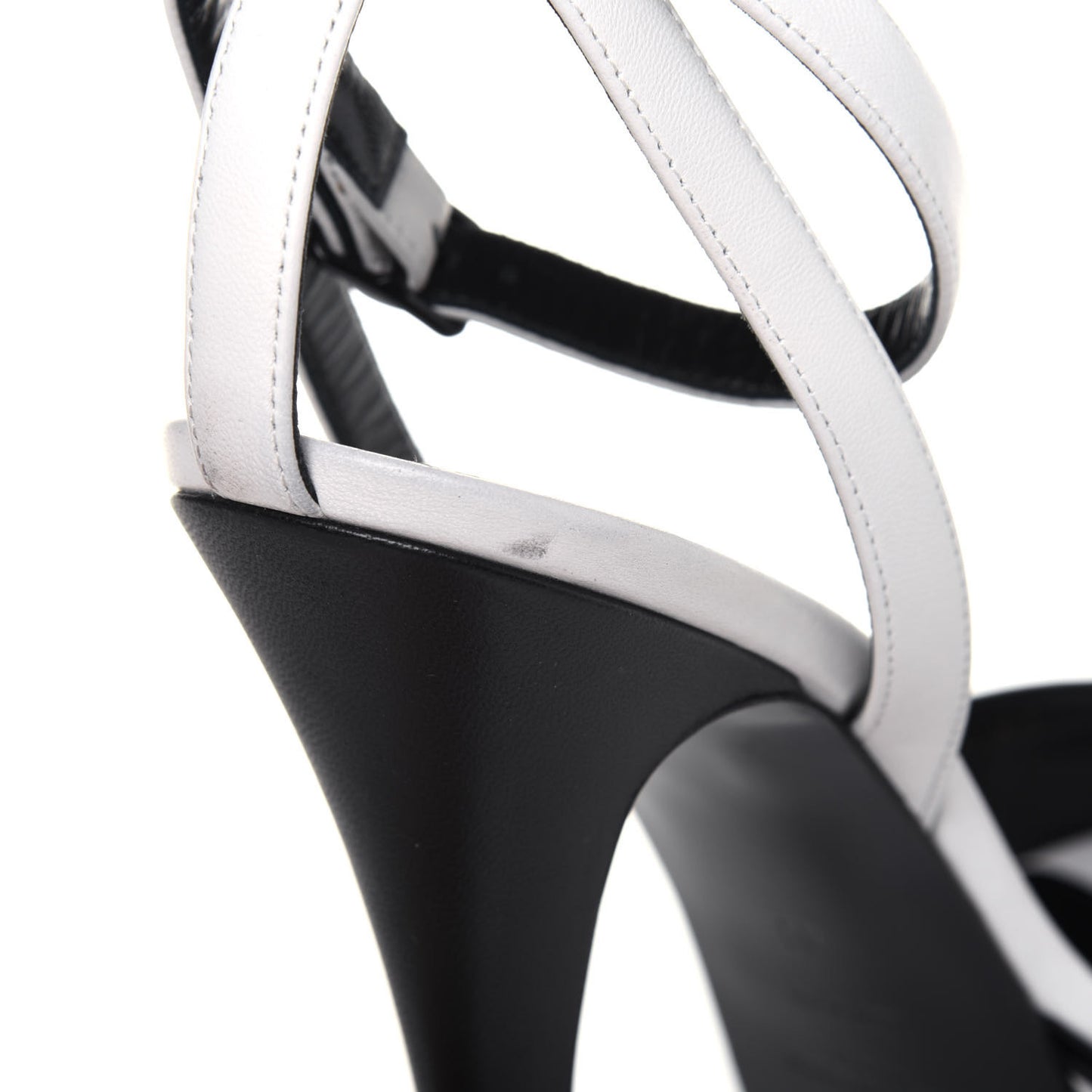 Calfskin Tribute 105 Open Toe Platform Sandals 41 White