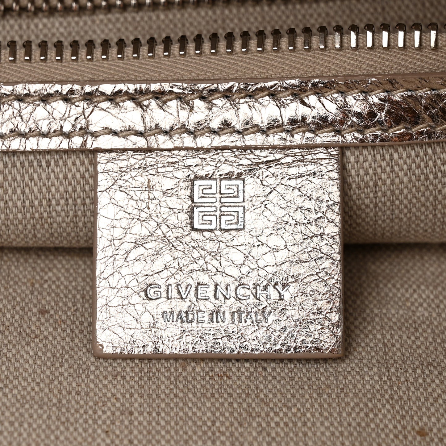 Metallic Calfskin Medium Voyou Bag Dusty Gold