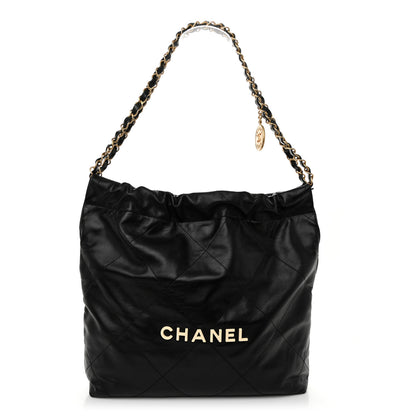 Chanel Calfskin Quilted Small Chanel 22 Black 1 of 9