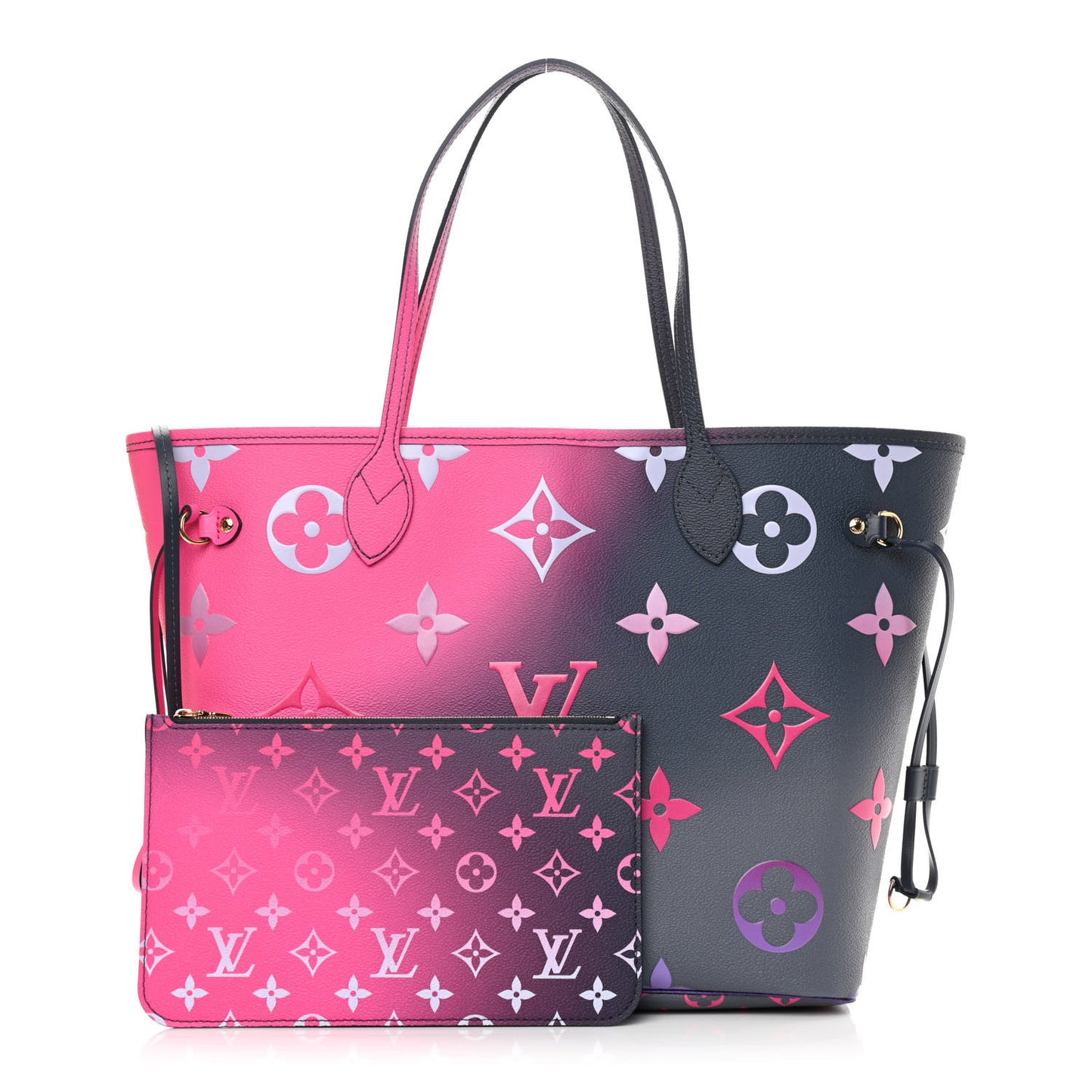 Monogram Giant Spring In The City Neverfull MM Midnight Fuchsia