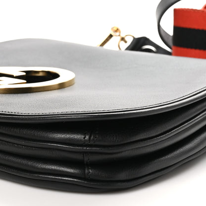 Gucci Roxy Calfskin Web Medium Studded Blondie Shoulder Flap Bag Black 11 of 11