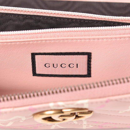 Gucci Calfskin Matelasse GucciGhost GG Marmont Zip Around Wallet Perfect Pink Rosa Ivory 6 of 11
