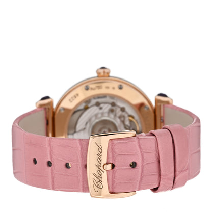 Chopard 18K Rose Gold Alligator Mother of Pearl 36mm Imperiale Automatic Watch Pink 4 of 5