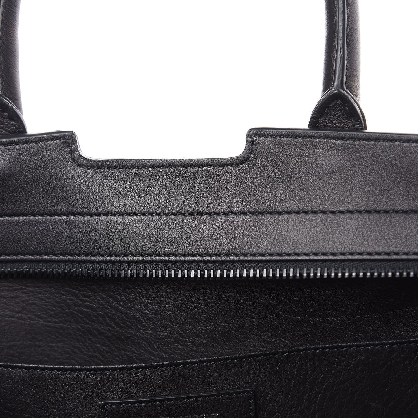 Smooth Calfskin Crocodile Embossed Small Monogram Downtown Cabas Black