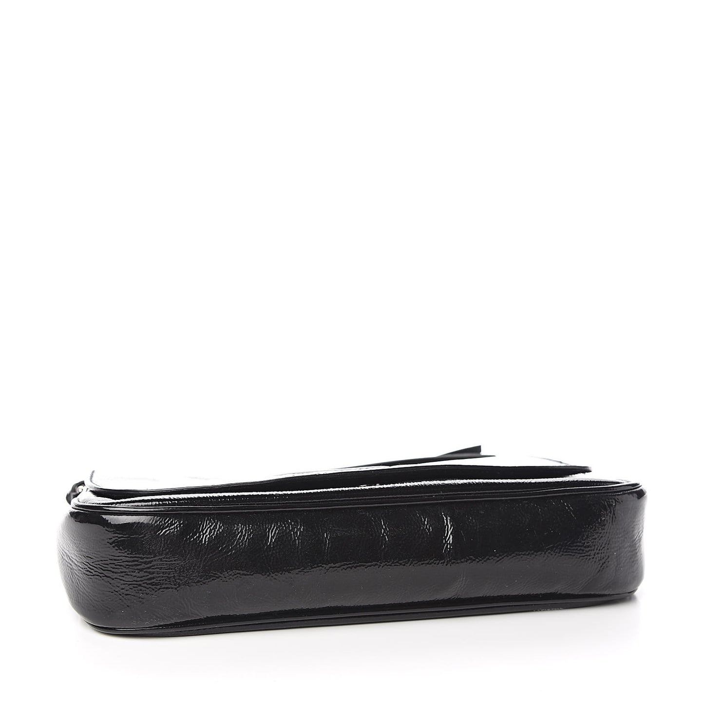 Patent Medium Soho Flap Crossbody Black