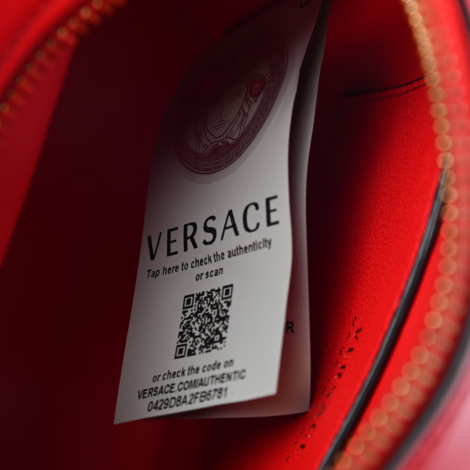 Versace Vitello Virtus Camera Bag Red 7 of 9