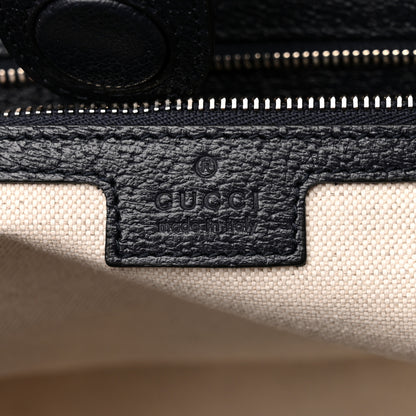 Gucci GG Supreme Monogram Textured Calfskin Web Medium Ophidia Shopping Tote Beige Blue 6 of 10