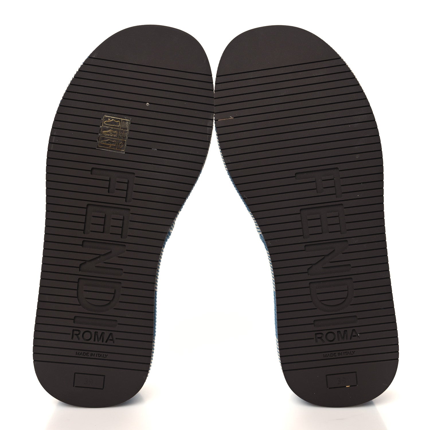 Fendi Denim Jacquard Womens FF Sunshine Flatform Slide Sandals 39 Light Blue 6 of 10