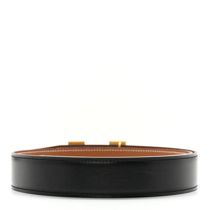 Hermes Box Togo 32mm Guilloche H Belt 75 30 Black Gold 3 of 12