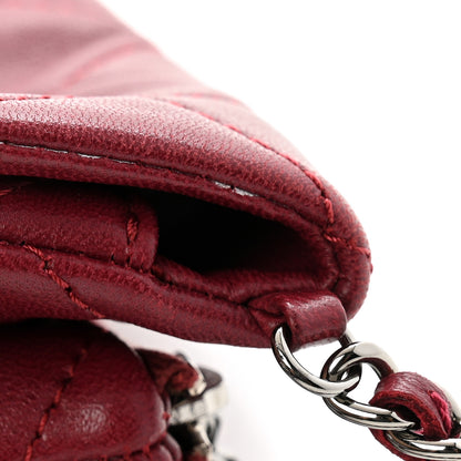 Chanel Lambskin Quilted Mini Mineral Nights Flap Crossbody Bag Dark Red 12 of 14