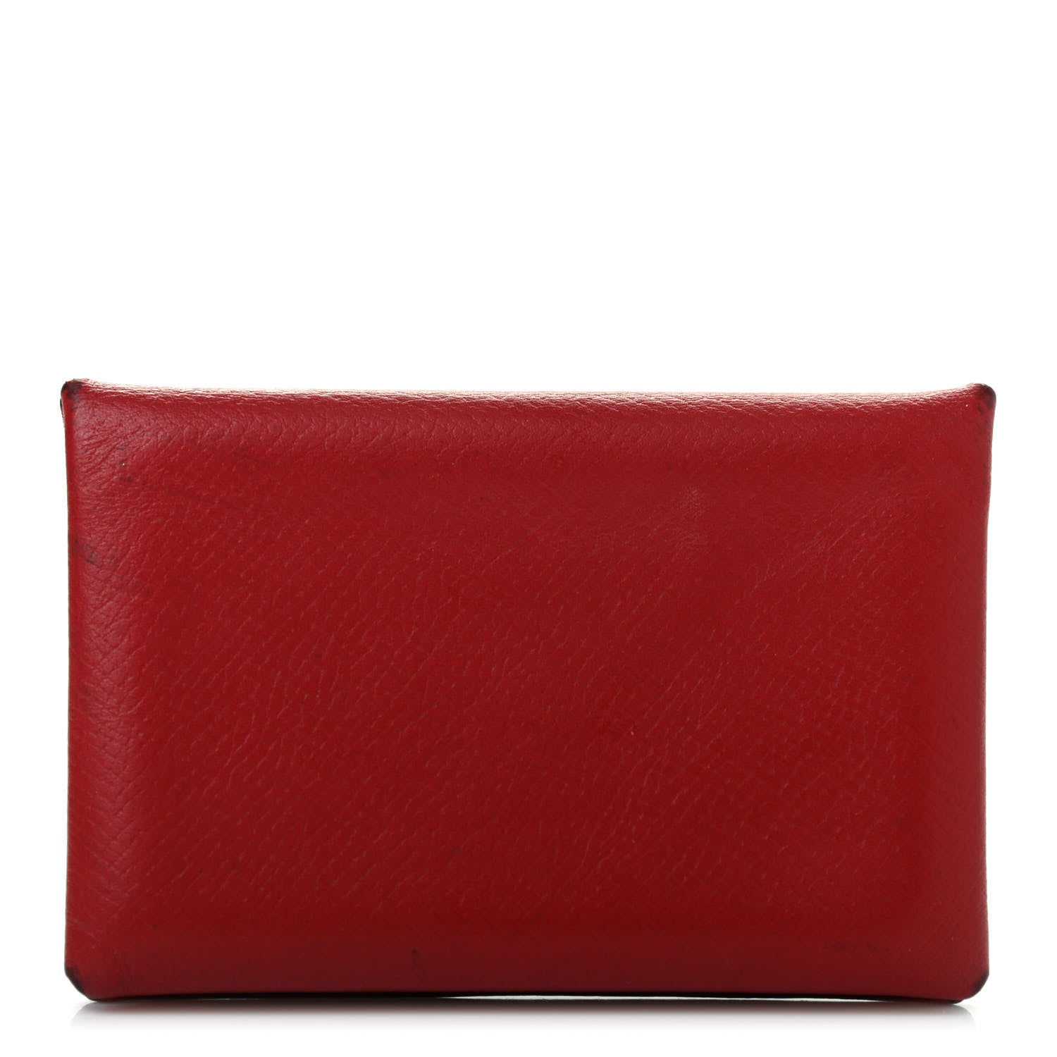 Hermes Epsom Calvi Card Case Rouge Garance 1 of 13