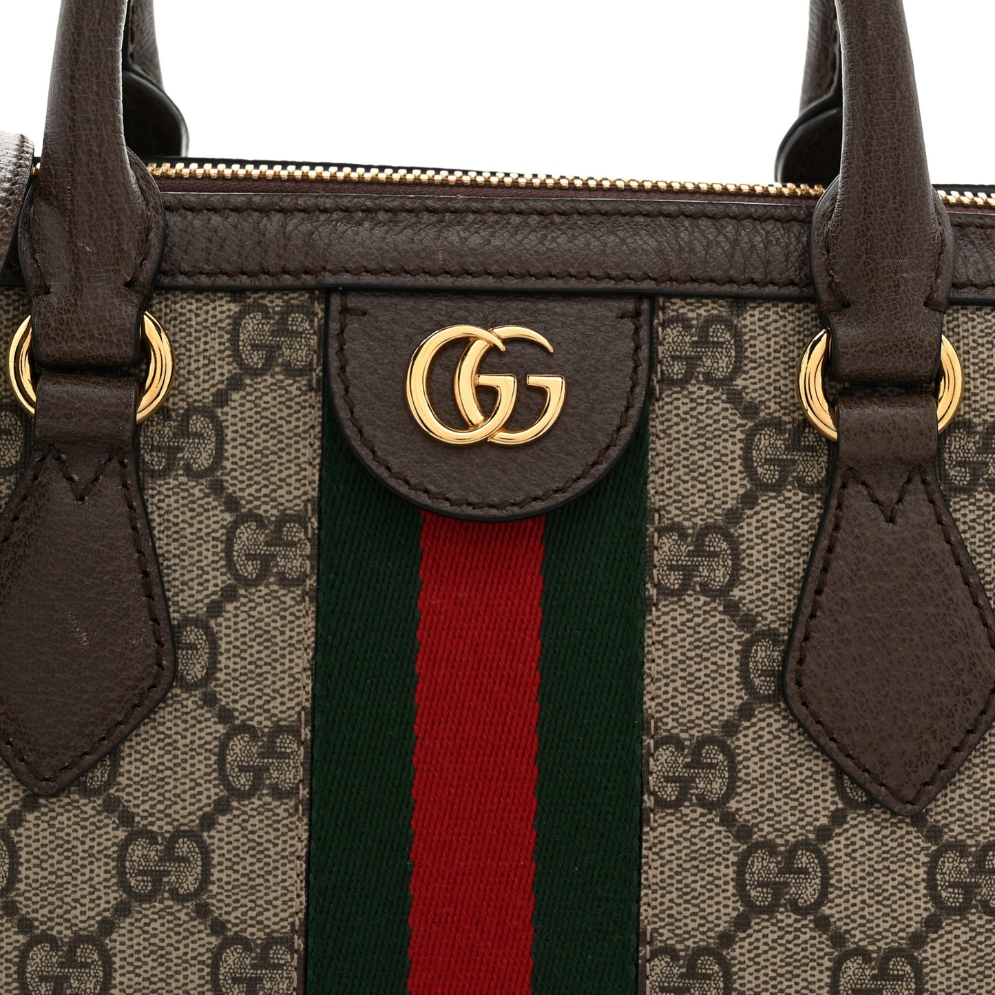 GG Supreme Monogram Web Medium Ophidia Boston Brown