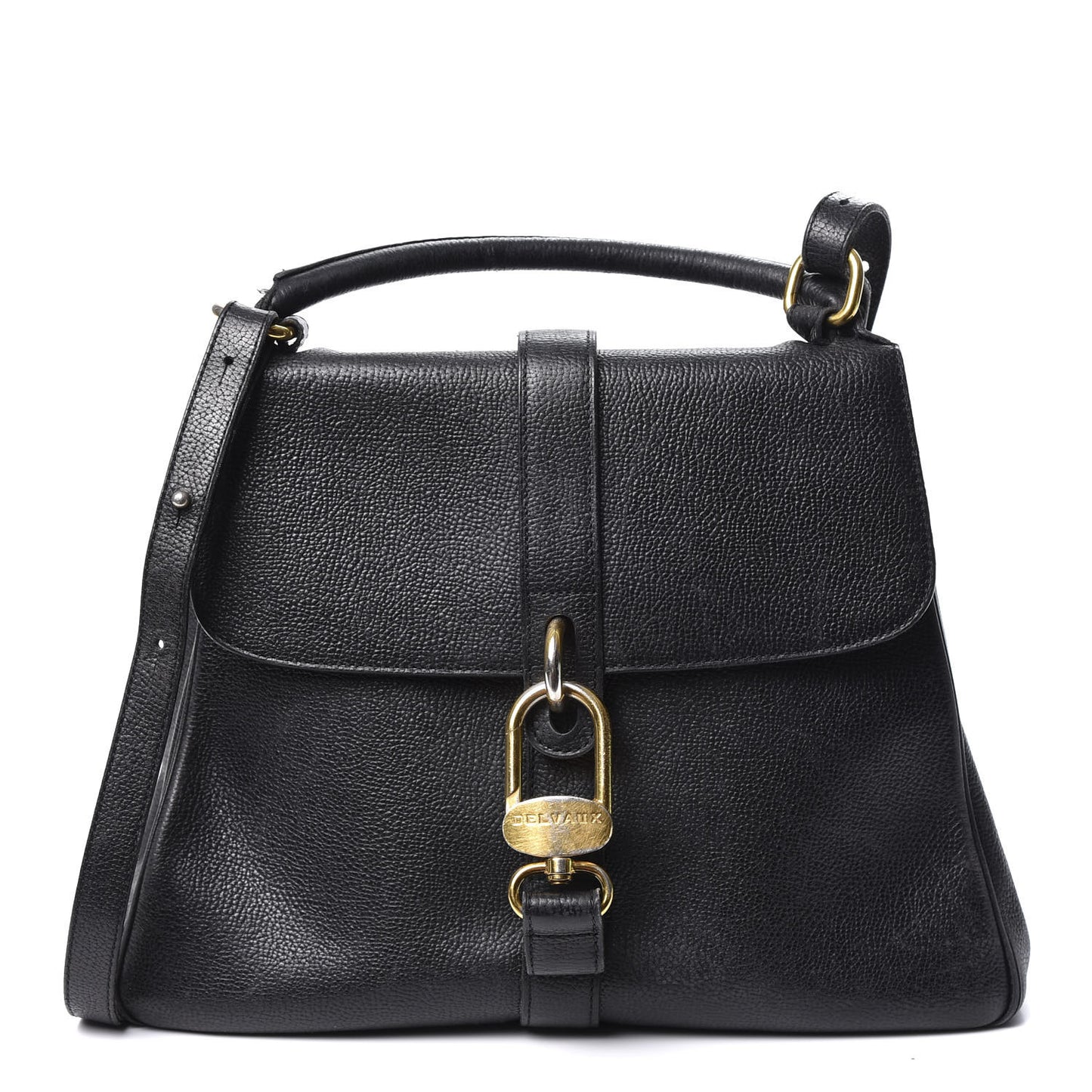 Grained Calfskin Gin Fizz Jumping Satchel Black