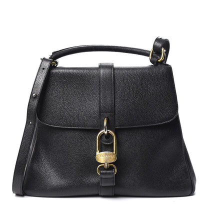 Delvaux Grained Calfskin Gin Fizz Jumping Satchel Black 1 of 9
