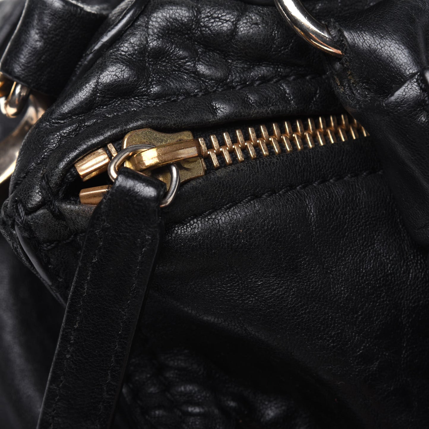 Pebbled Sheepskin Medium Pandora Black