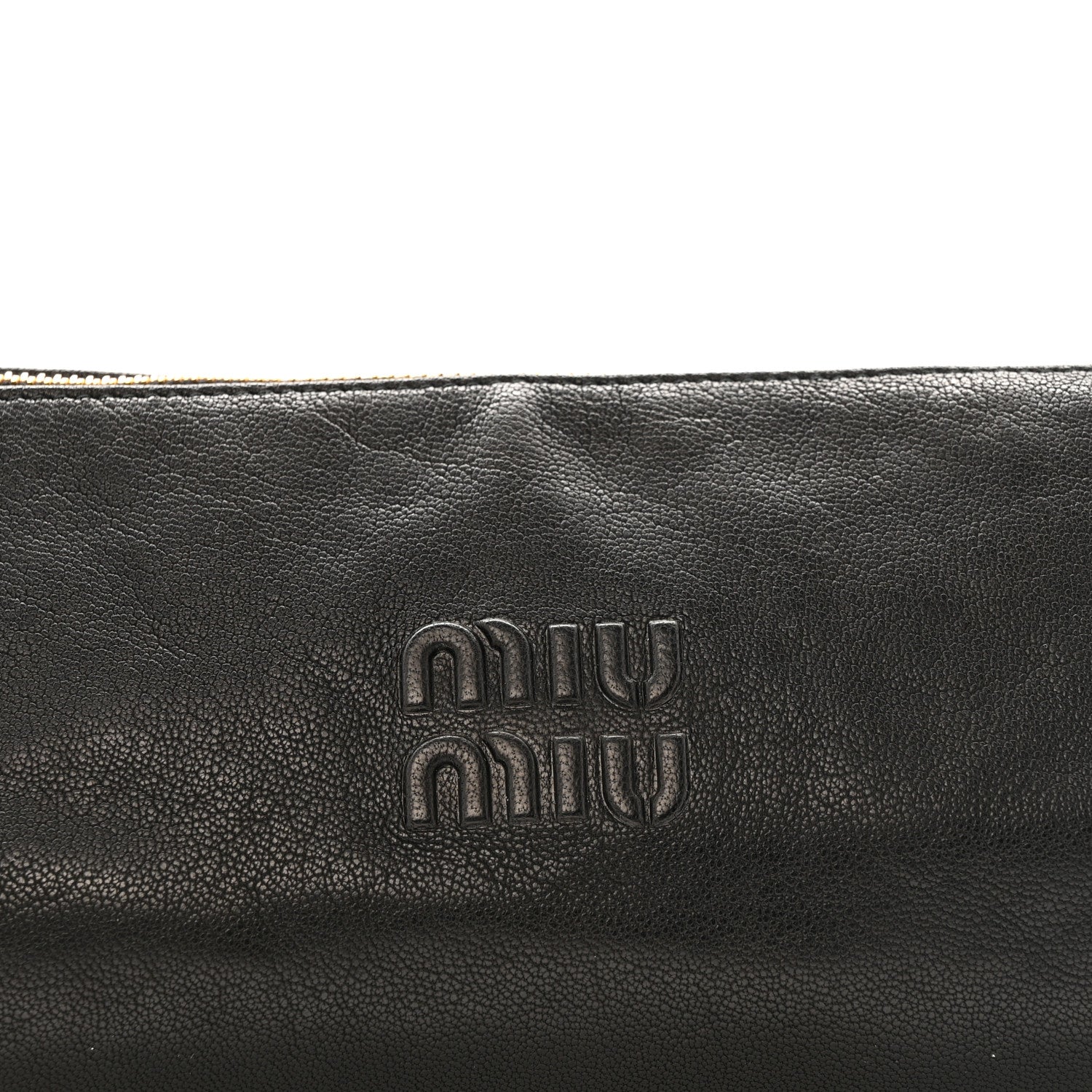 Miu Miu Nappa Aviator Mini Pouch Black 8 of 10
