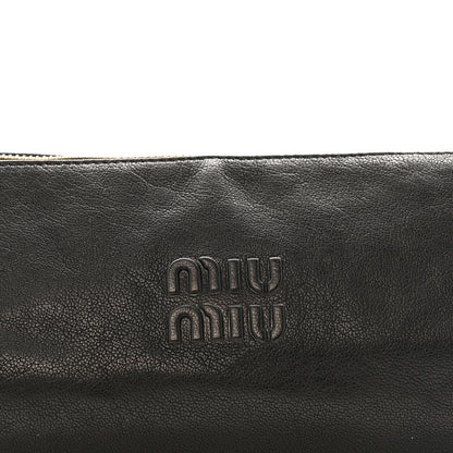 Miu Miu Nappa Aviator Mini Pouch Black 8 of 10