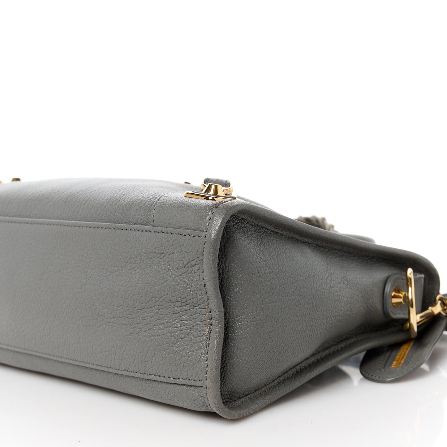 Chevre Gold Metallic Edge Hardware S City Gris Acier