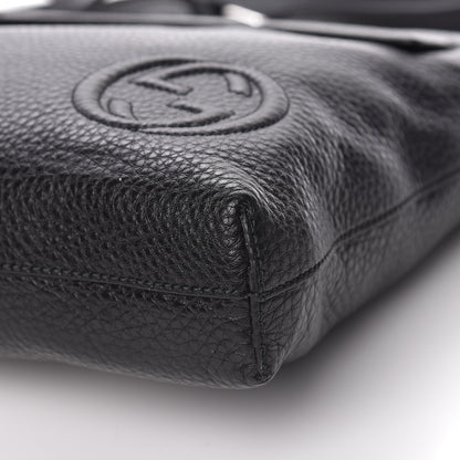 Gucci Pebbled Calfskin Medium Soho Messenger Bag Black 9 of 10