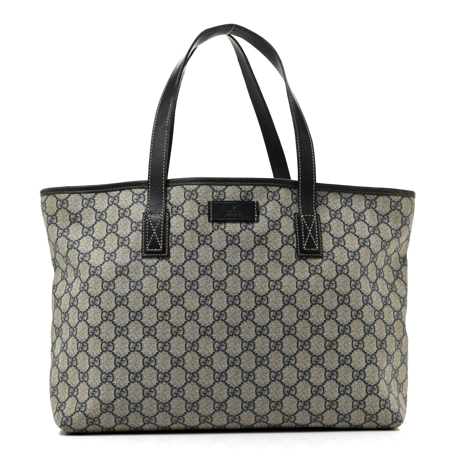 Gucci GG Supreme Monogram Medium Zippered Shopping Tote Navy 1 of 25