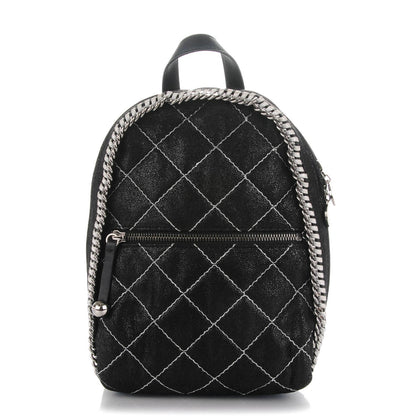 Stella McCartney Shaggy Deer Quilted Mini Falabella Backpack Black 1 of 8