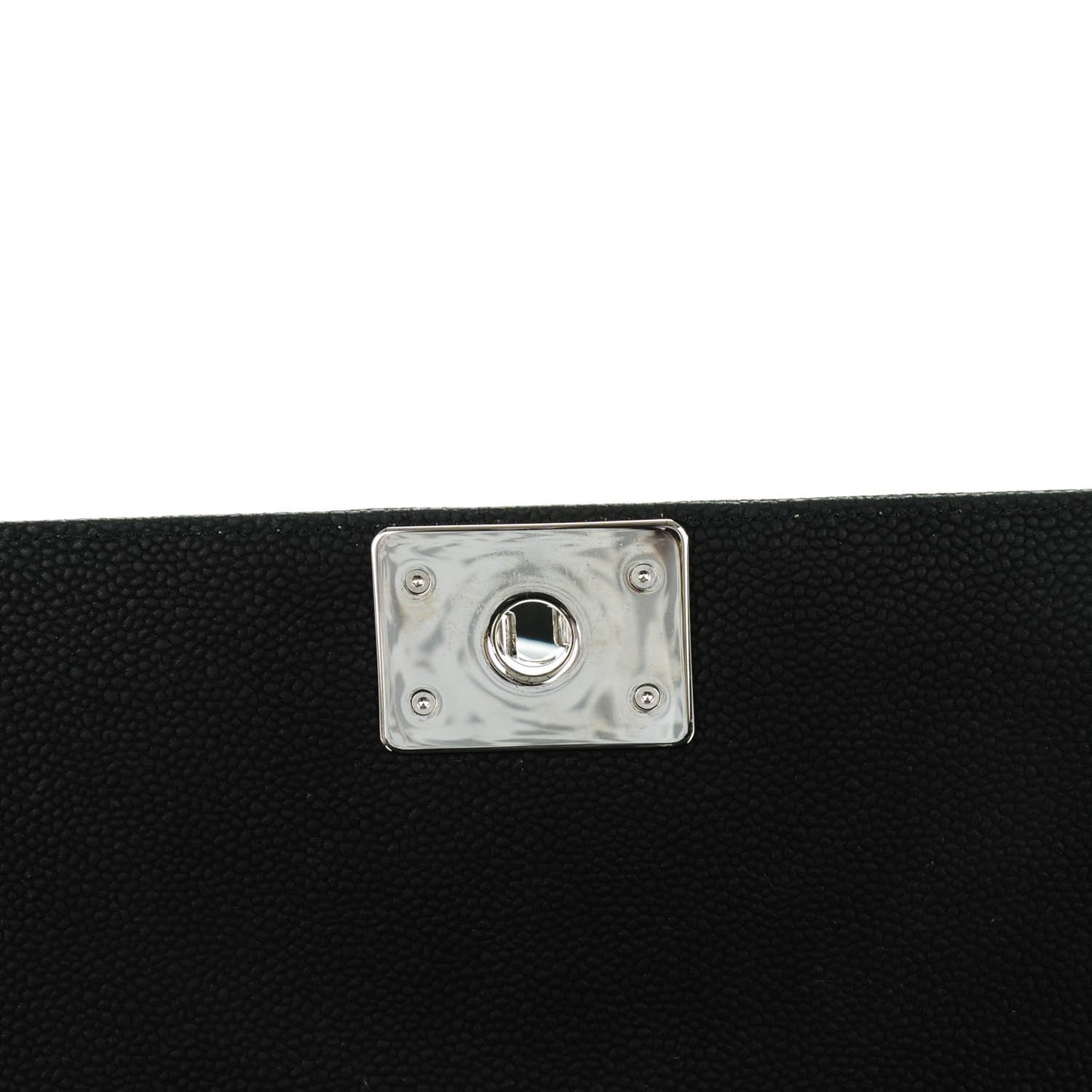 Iridescent Caviar Quilted Medium Boy Flap Black