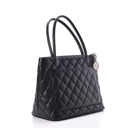 Chanel Caviar Quilted Medallion Tote Black 3 of 8