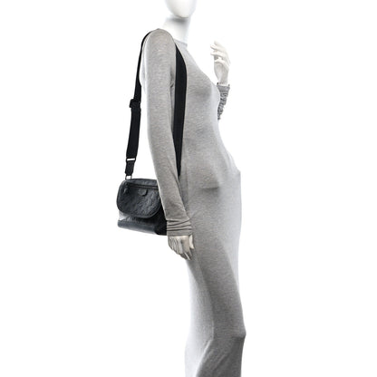 Louis Vuitton Calfskin Monogram Shadow Pulse Messenger  Black 2 of 9