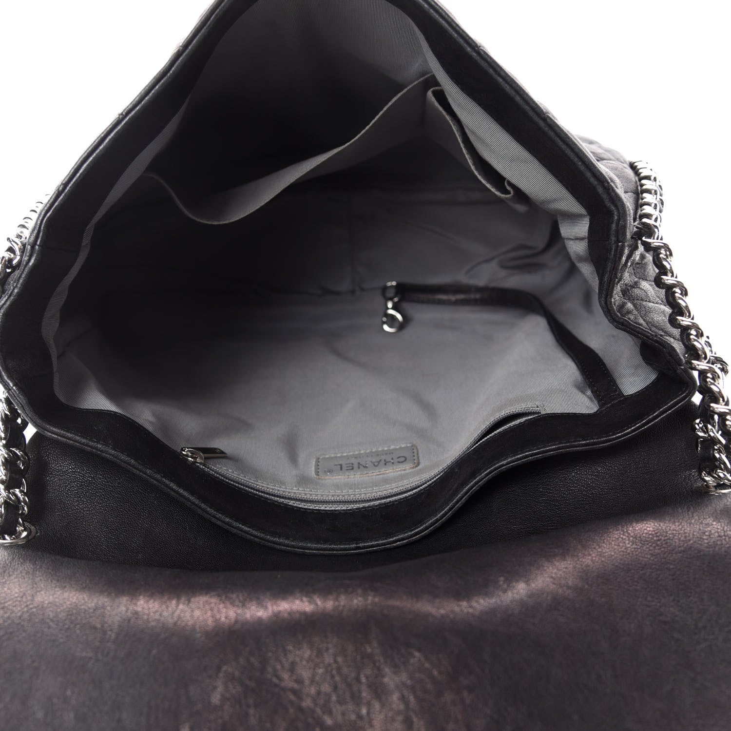 Chanel Washed Lambskin Quilted Maxi Chain Around Flap Black 5 of 10