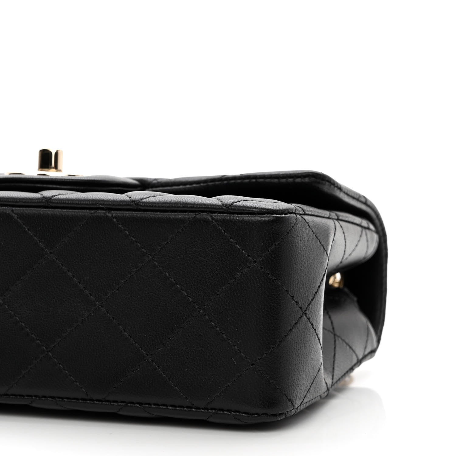 Chanel Lambskin Quilted Mini Rectangular Flap Black 10 of 11