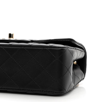 Chanel Lambskin Quilted Mini Rectangular Flap Black 10 of 11