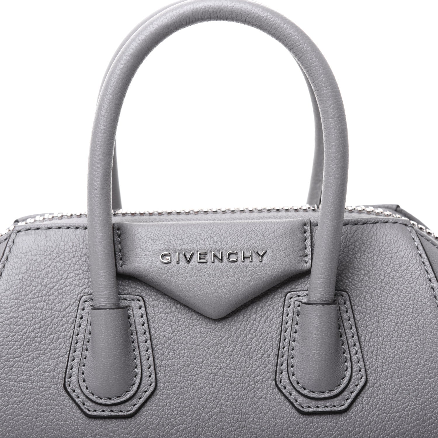 Givenchy Sugar Goatskin Mini Antigona Pearl Grey 17 of 23