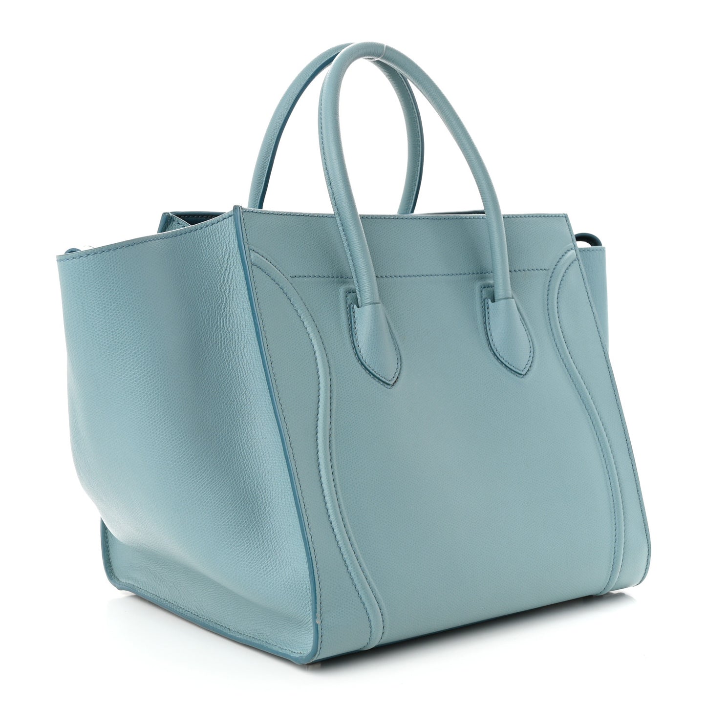 Grained Calfskin Medium Phantom Luggage Antique Blue