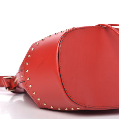 Gucci HIlary Lux GG Monogram Embossed Studded Small Bucket Bag Tobasco 6 of 10