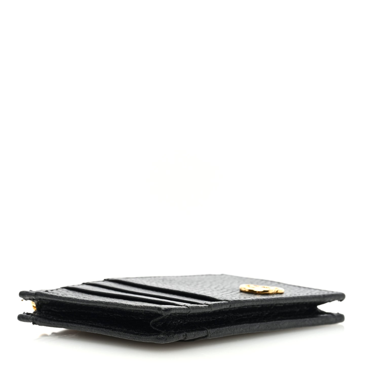 Dollar Calfskin GG Marmont Coin Case Card Holder Black