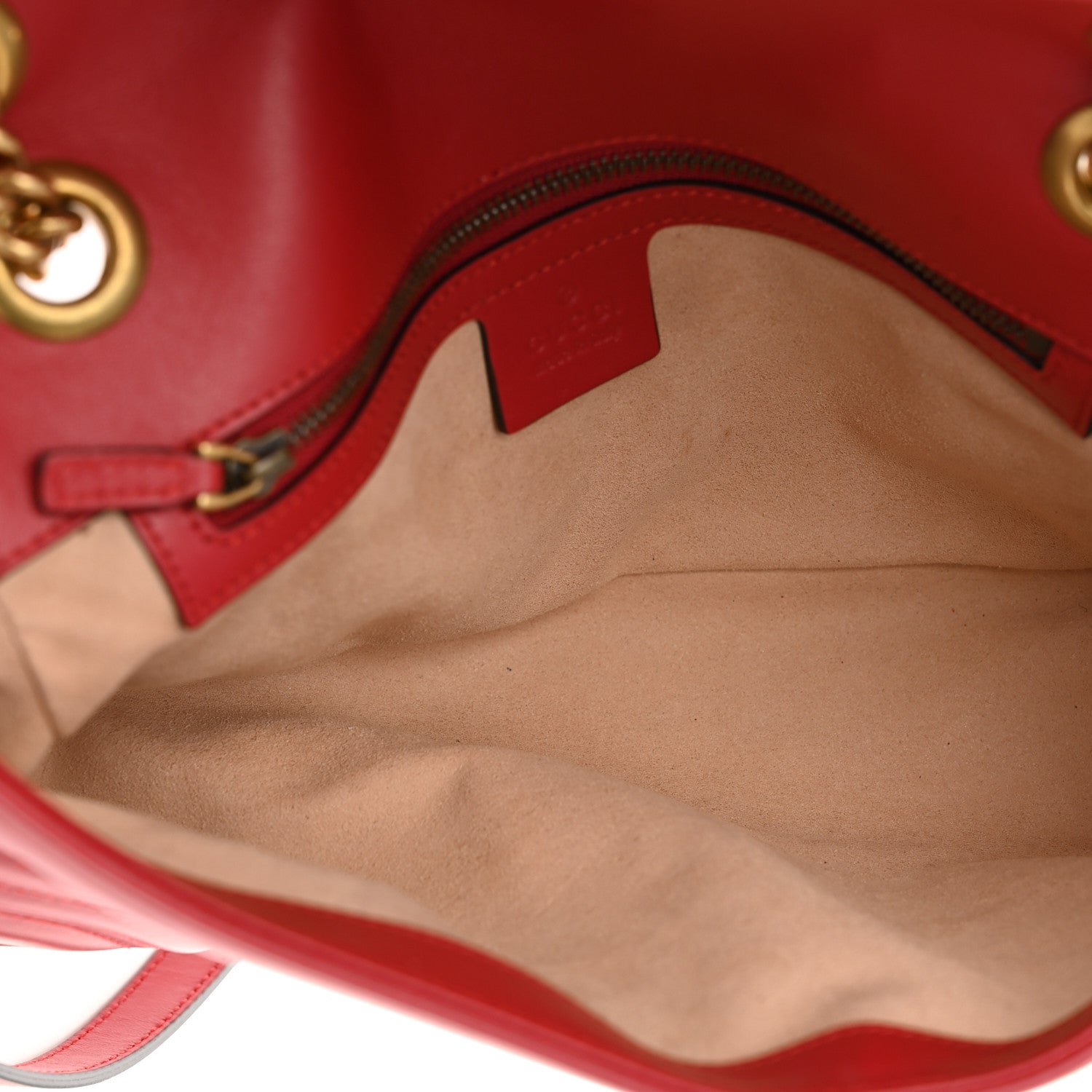 Gucci Calfskin Matelasse Small GG Marmont Shoulder Bag Hibiscus Red 5 of 10
