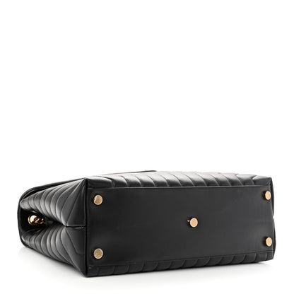Saint Laurent Calfskin Y Quilted Monogram Large Loulou Chain Satchel Black 4 of 11