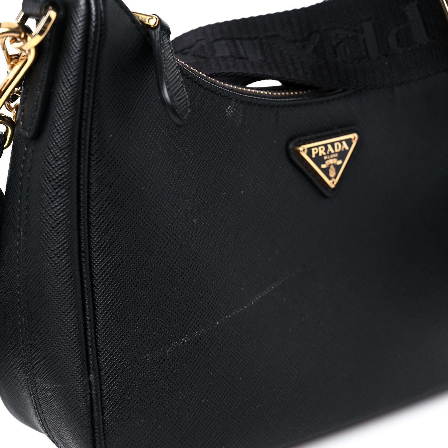 Saffiano Lux Re-Edition 2005 Shoulder Bag Black