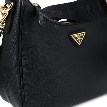 Prada Saffiano Lux Re-Edition 2005 Shoulder Bag Black 16 of 17
