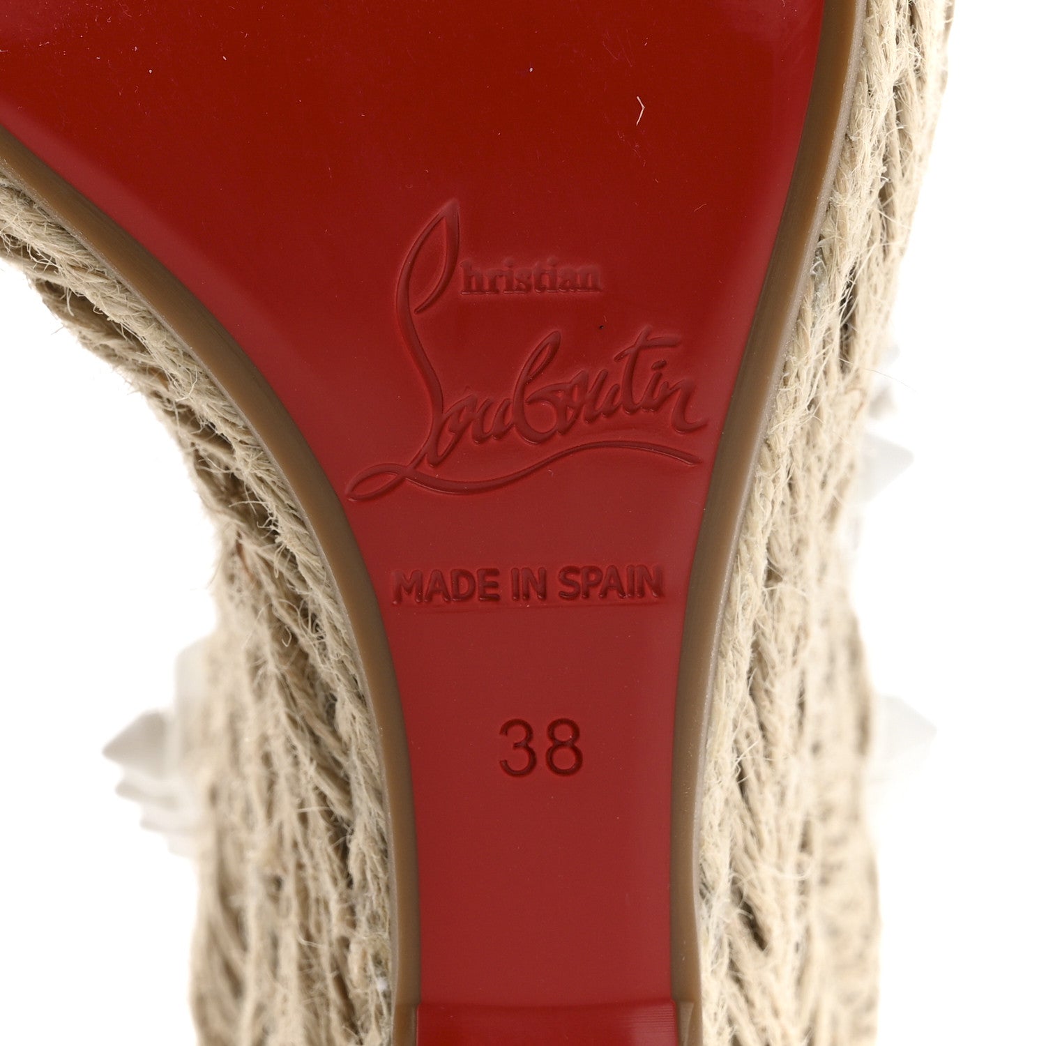Christian Louboutin Patent Mafaldina 120 Wedge Sandals 38 White 7 of 12
