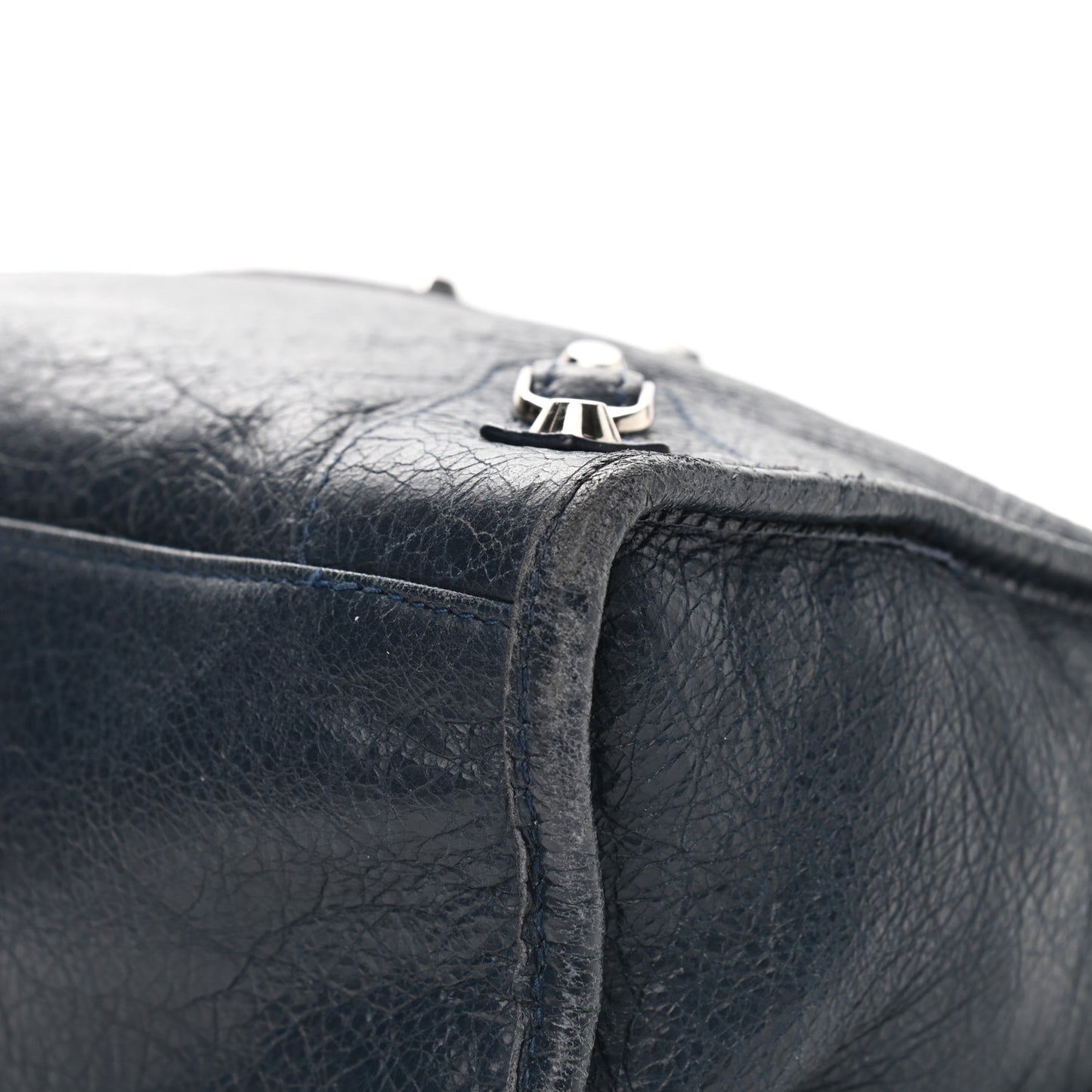 Agneau Classic Silver Hardware S City Bleu Obscur